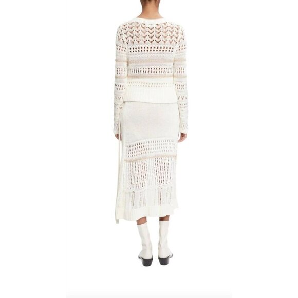 Jonathan Simkhai Joyce Cardigan Bone Multi Womens Size Medium - Picture 4 of 9